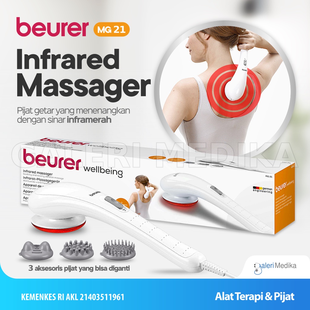 Massager Getar Electric / Massage Infra Red Beurer MG21 / MG-21/ MG 21 - Alat Pijat Getar Inframerah