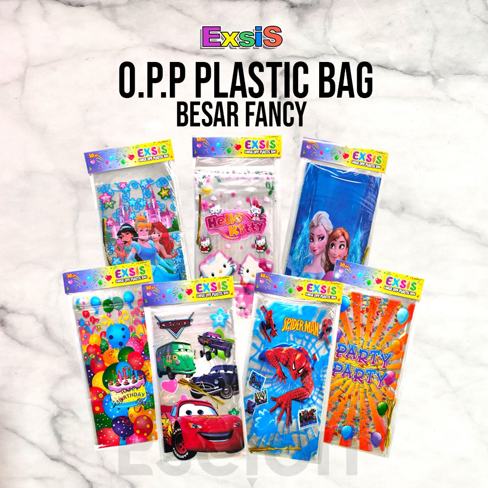 

10pcs OPP plastik bingkisan 27*56.5cm BESAR/goodie bag/ plastik snack / OPP Plastic Bag EXSIS BESAR