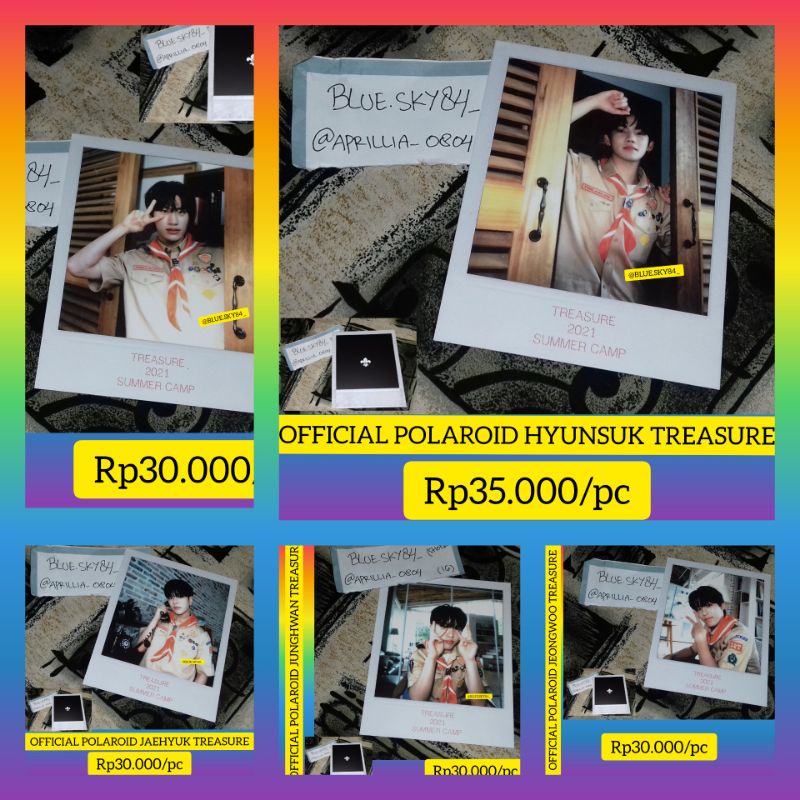 Official polaroid photocard treasure