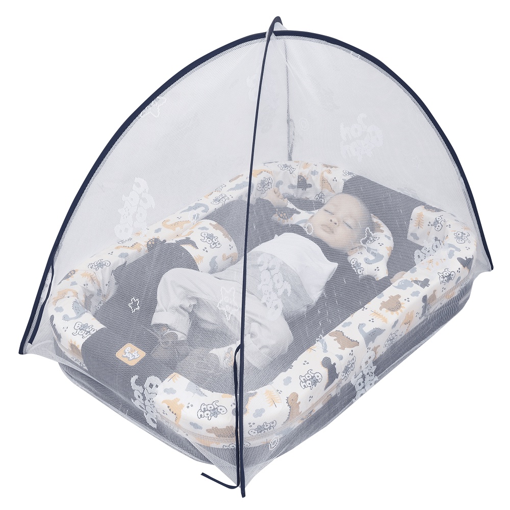 [4 kg] Baby Joy Kasur Bayi Kolam + Kelambu Kojong (bisa dilepas) Little Dino Series - BJK 4018-5