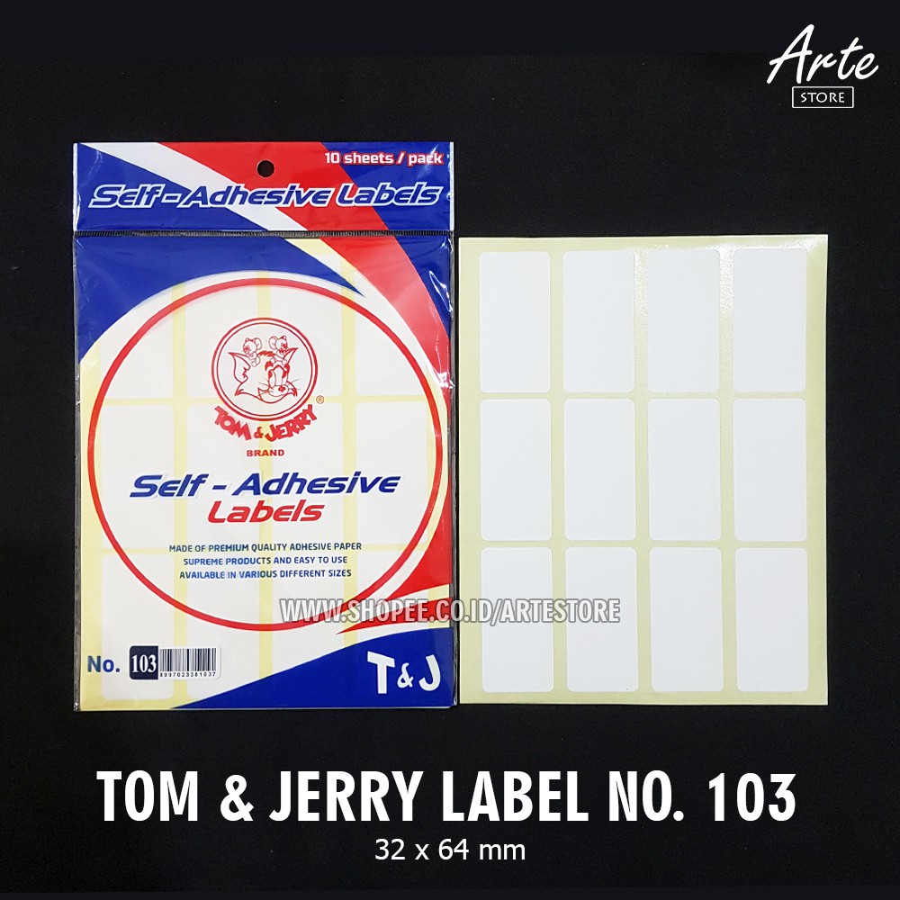 Label Tom &amp; Jerry No. 103 isi 10 Lembar