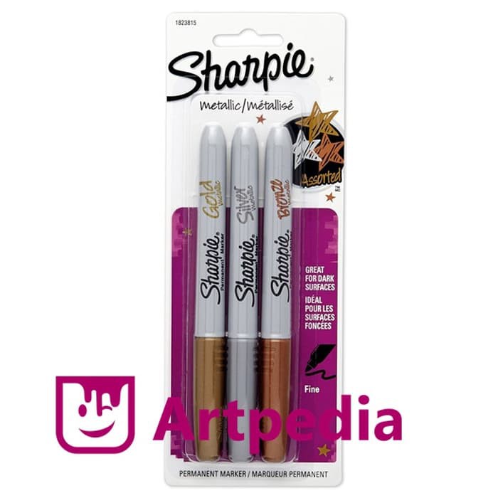 

Stok Ready Sharpie Metallic Fine Point Set Isi3 Gold Silver Bronze Spidol Metalik Berkualitas