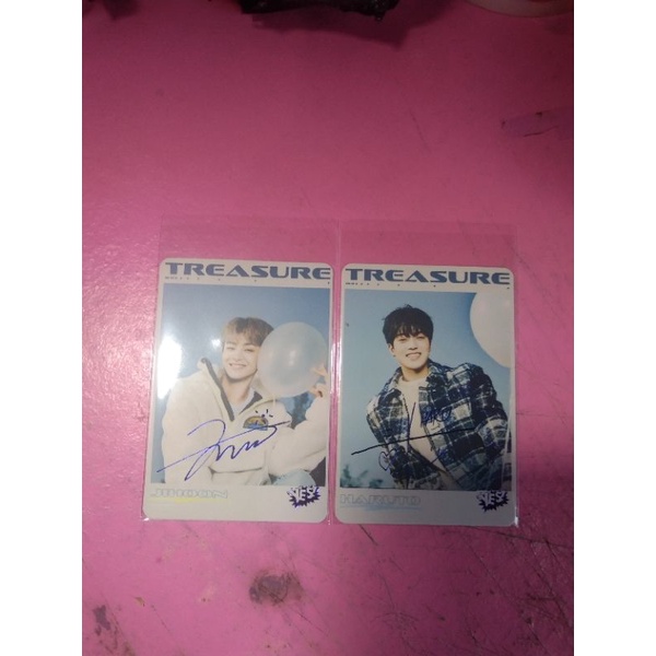 PHOTOCARD TREASURE SIGN BENEFIT YES STATION HARUTO JIHOON
