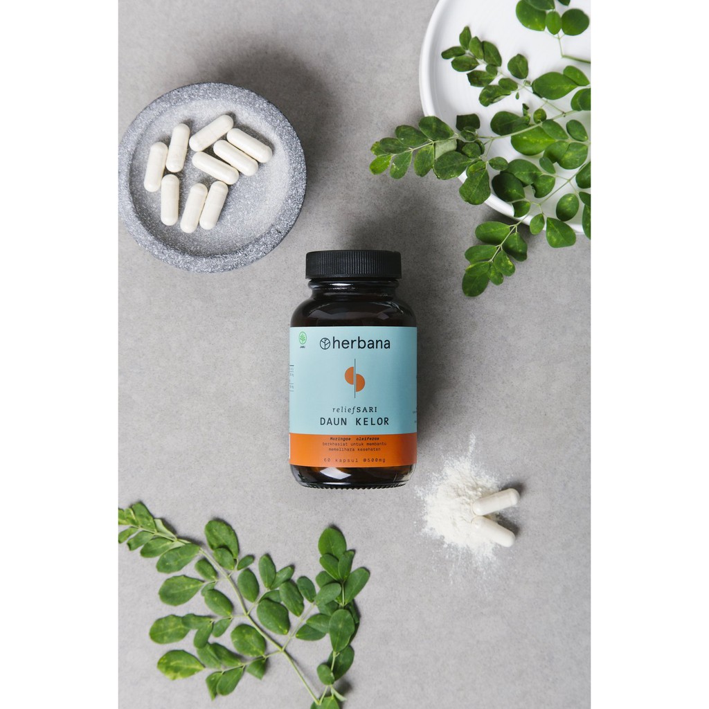 Jual Herbana Relief Sari Daun Kelor 60 Kapsul Moringa Shopee Indonesia
