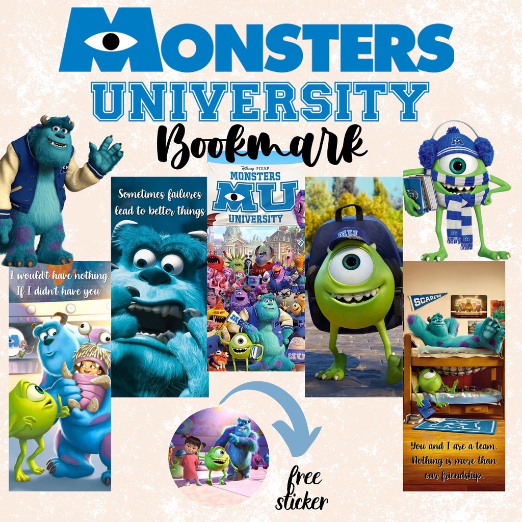 PEMBATAS BUKU || UFUFY , MONSTER INC, MINION, DRAGON BOOKMARK HIGH QUALITY || 5PCS || aesthetic