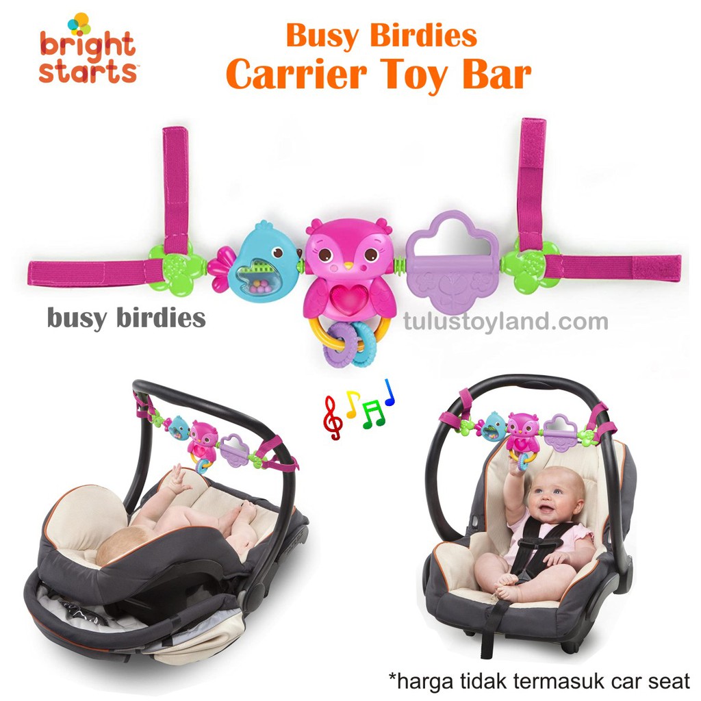 Bright Starts Take Along Carrier Toy Bar Mainan Rattle untuk di car seat stroller ayunan bouncer