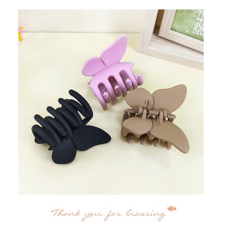 PREMIUM Jepit Rambut Korea Kupu Kupu 7CM - Jedai Doff Kupu Jepitan Rambut Matte Butterfly Hair Claw Clips