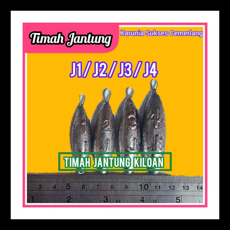BEST SELLER TIMAH JANTUNG J1 / J2 / J3 / J4 - TIMAH PEMBERAT JARING/ TIMAH PANCING ALAT PANCING TERU