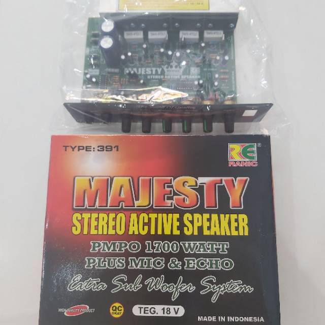 (BISA COD) Kit Aktif Speaker Stereo MAJESTY 1700 Watt PMPO Plus MIC dan ECHO