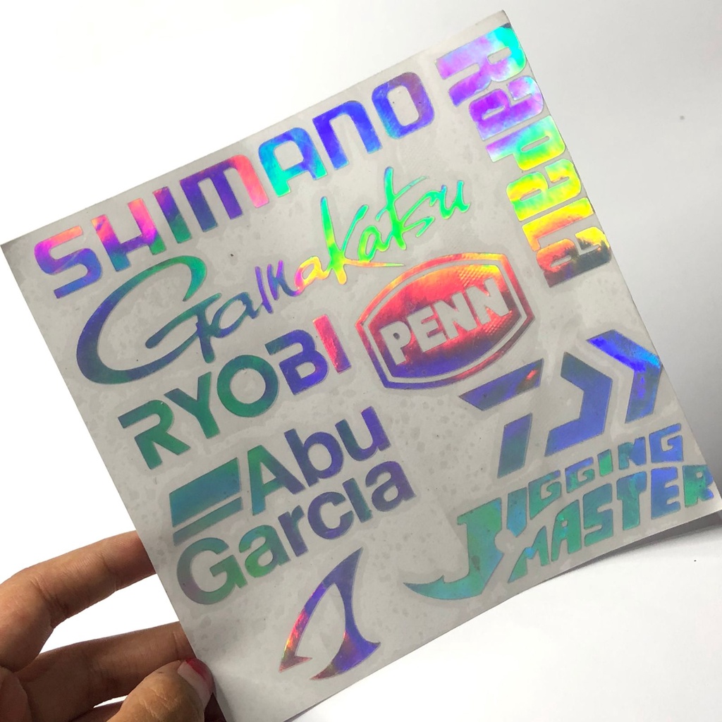 Stiker Brand Pancing Hologram Cutting Sticker Fishing