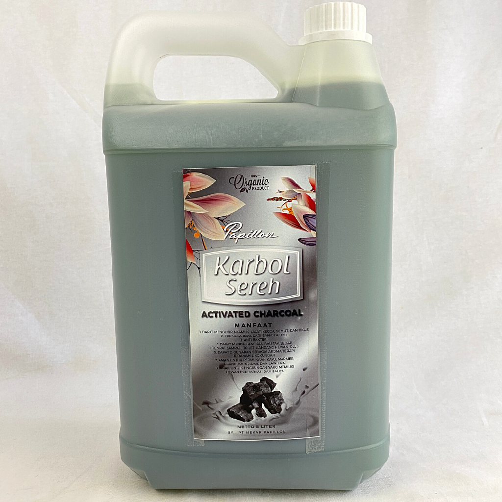 

PAPILLON Pembersih Kandang Karbol Sereh Activated CHARCOAL 5L