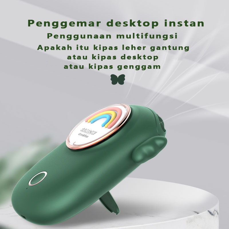 CORN Neck Fan Kipas Angin Protable Mini Gantung Leher Portable USB Charge Sport Fan Mudah Dibawa 【Ready Stock】