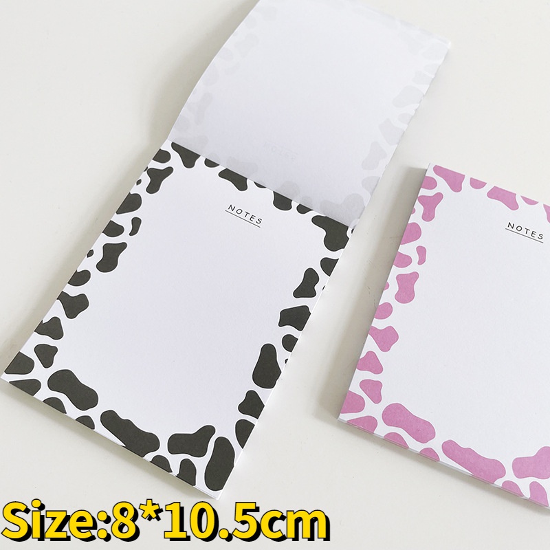 1pc 50 Lembar Kertas Memo Pad Mini Motif Susu Untuk Stationery Sekolah