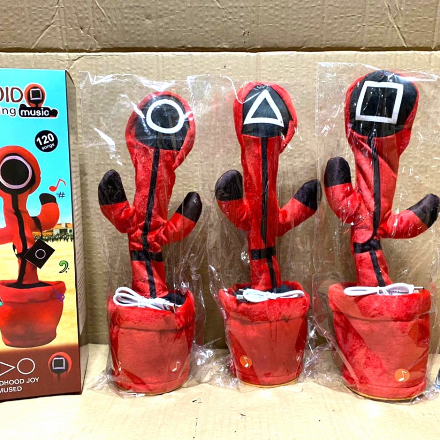 Dancing squid game kaktus aksesoris mainan kaktus joget murah - squid game