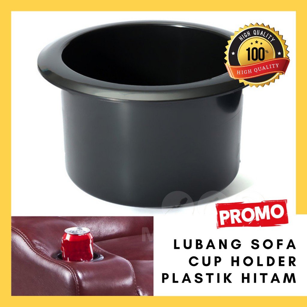 Tempat Gelas Sofa Lubang Gelas Botol Sofa Plastik Hitam Cup Holder