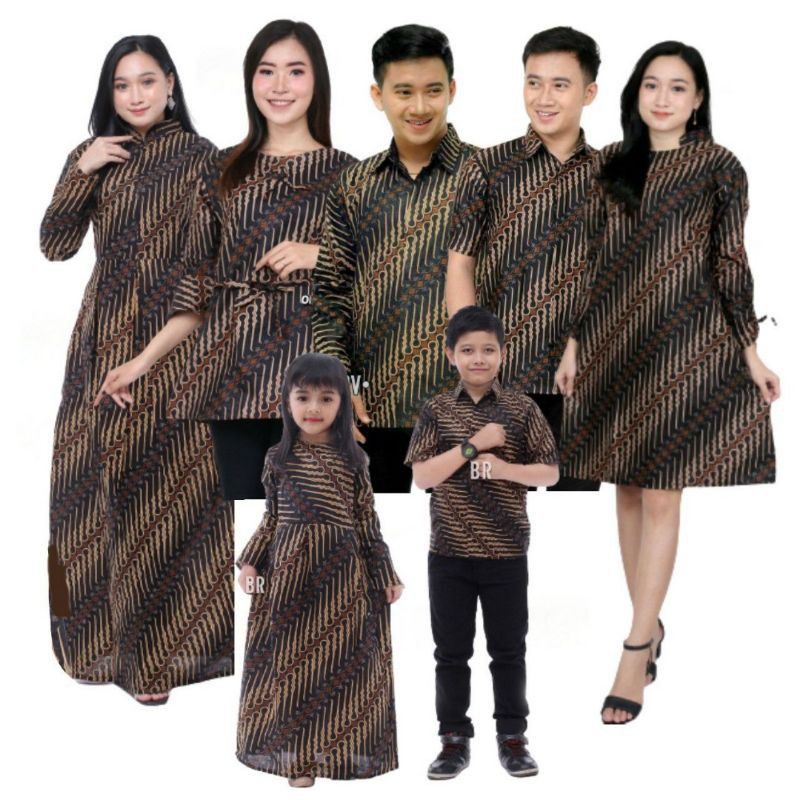 baju batik couple keluarga motif lurik