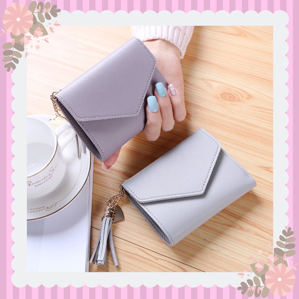 Dompet Mini Lipat Import Wanita Dompet Murah Tipis Kecil Polos Shopee Indonesia