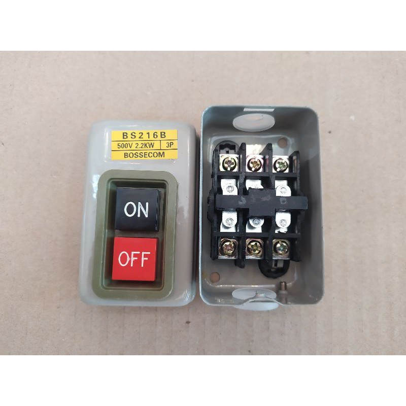 PUSH BUTTON ON OFF 15A / 30A 3 Phase BS-216B / BS-230B