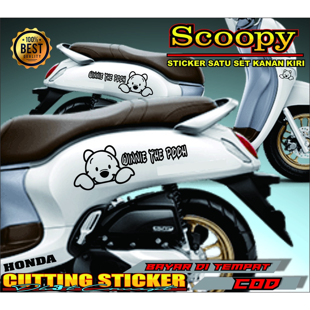 STICKER SCOOPY WINNIE THE POOH CUTTING STICKER SCOOPY 2021