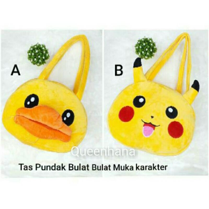 Tas Pundak Bulat Karakter Tote Bag Tas Pundak Tas Boneka Karakter Tas Bahu