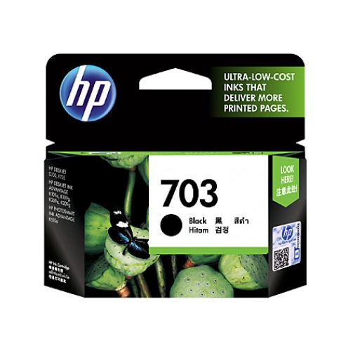 TINTA HP 703 BLACK ORIGINAL . Tinta Printer HP CD887AA