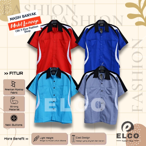 Baju seragam kerja kemeja lengan pendek baju pdh biru abu putih merah tyt seragam kantor kemeja komb