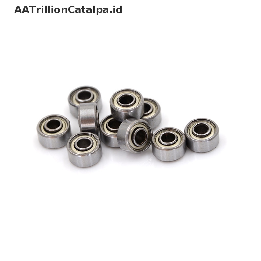 Aatrillioncatalpa 10pcs 693ZZ Bola Bearing Miniatur Bahan Baja Karbon Ukuran 3x8 X 4mm