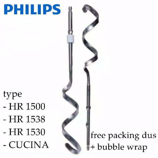 STIK MIXER SPIRAL ULIR PHILIPS HR 1530 , 1538, CUCINA DLL