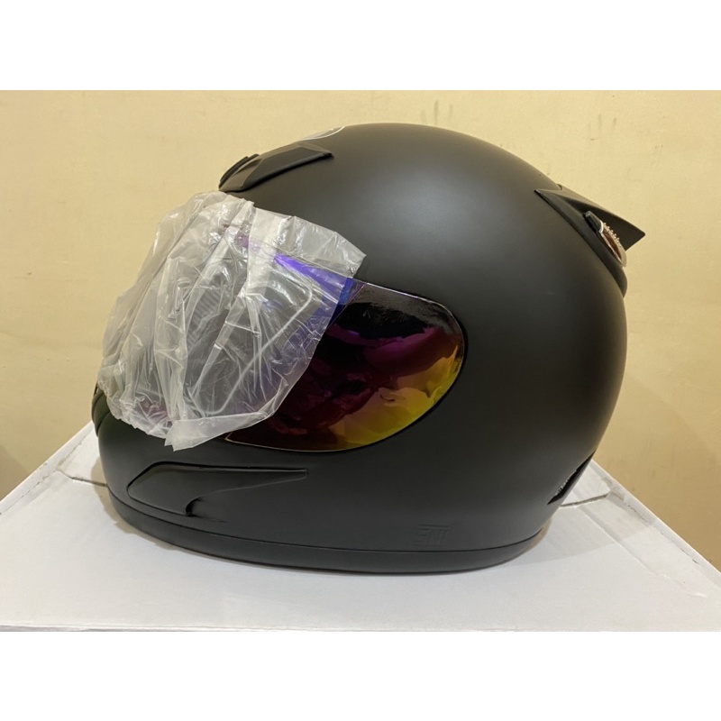 JPN Fullface Polos hitam doff