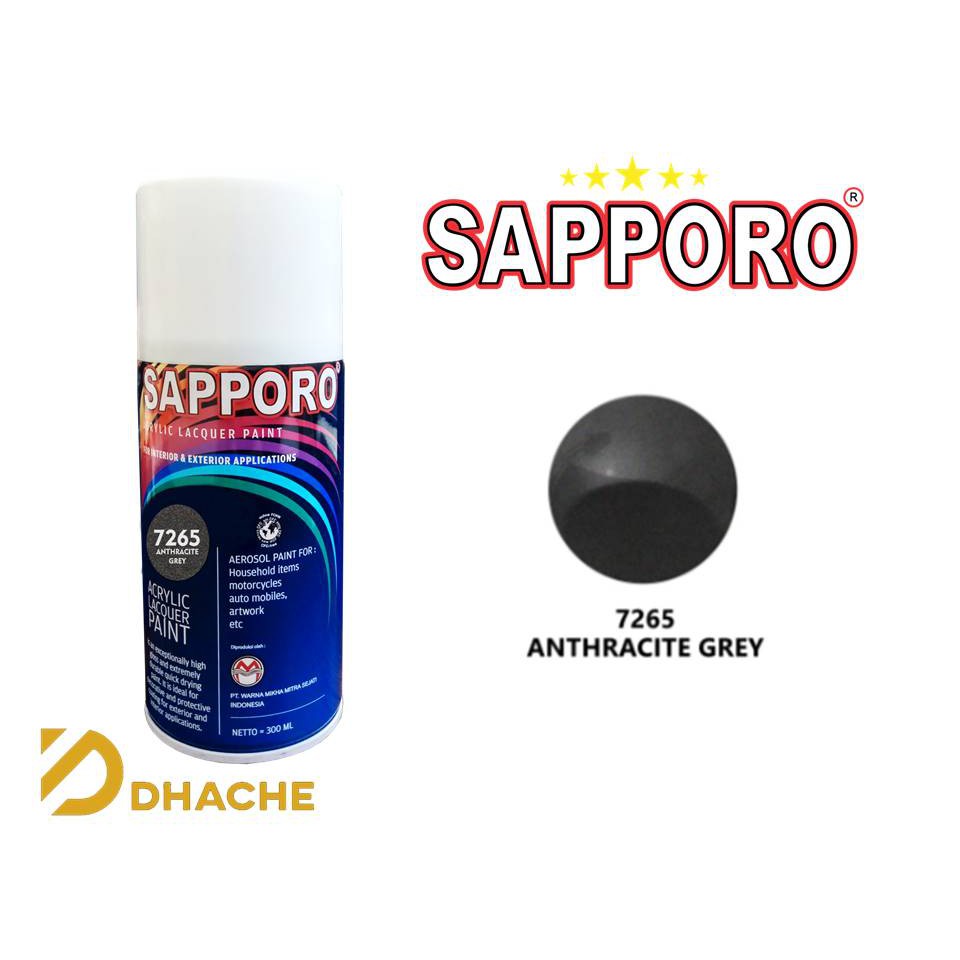 Cat Semprot Sapporo Spray 7265 Anthracite grey / Pilox / Pylox