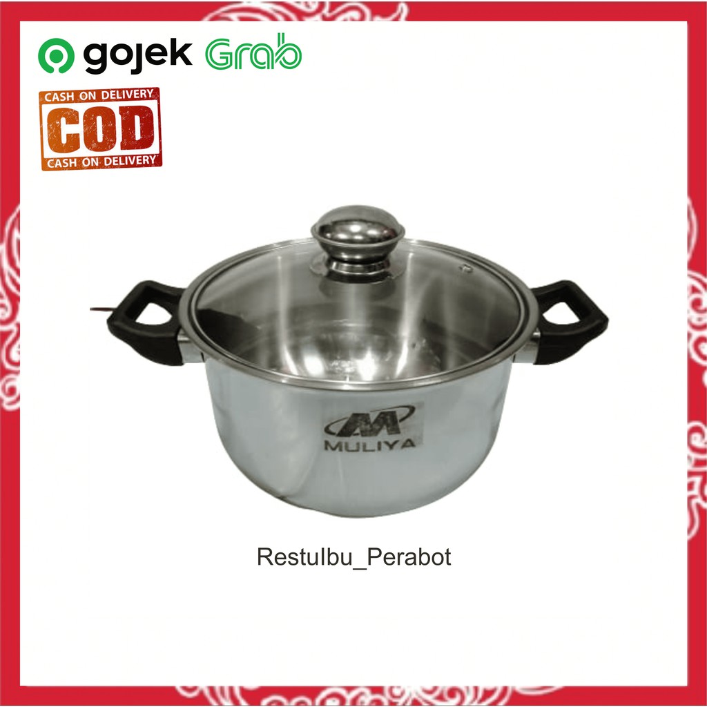 Panci stainless tutup kaca