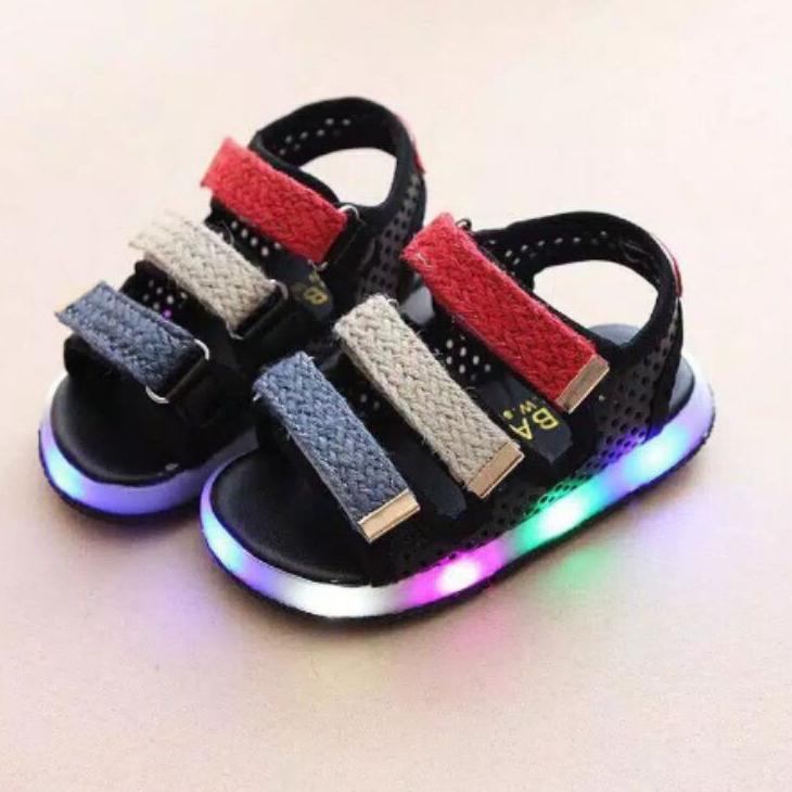 Sandal Sepatu Anak Laki-laki&Perempuan HUMPTY Lampu LED Size 21-30 Usia 1-4 Tahun