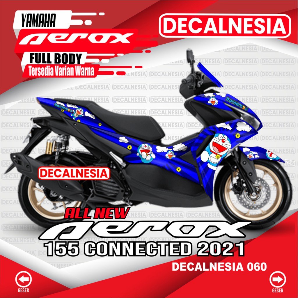 Decal Stiker Aerox Connected All New 155 2021 2022 2023 2024 Full Body Variasi Yamaha Motor Modifika
