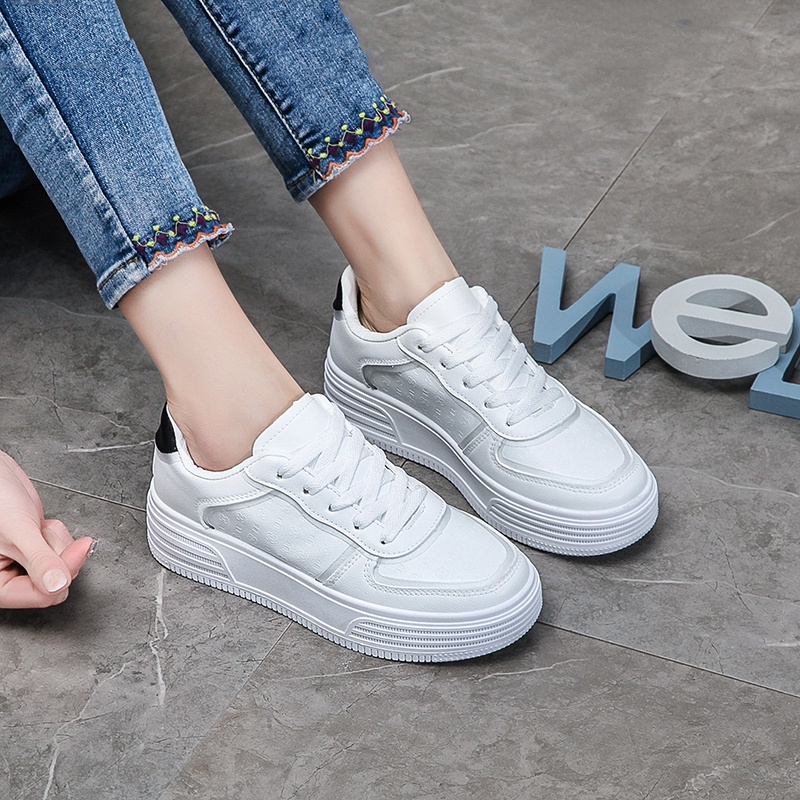 Sepatu Sneakers Wanita Import Hak Tinggi Sepatu Kasual Perempuan Sepatu Multifungsi