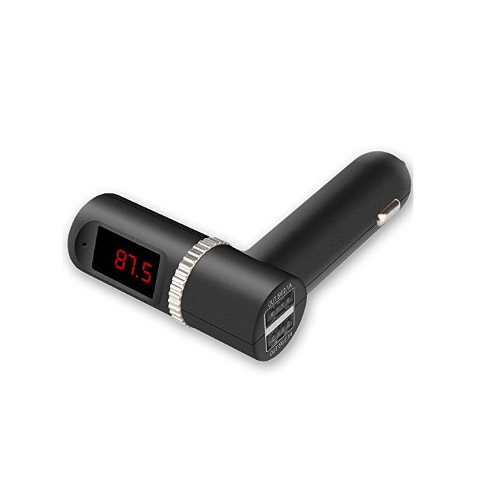 BT08 Wireless In-Car Bluetooth FM Transmitter with 4.2A 21W Dual USB Port Car Charging