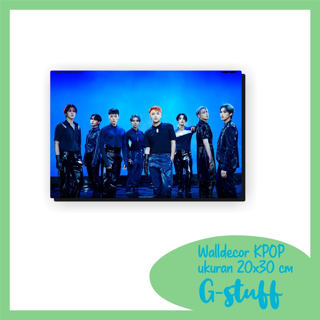 WALLDECOR ATEEZ UKURAN 20X30 CM WALL DECOR POSTER KAYU HIASAN DINDING KPOP