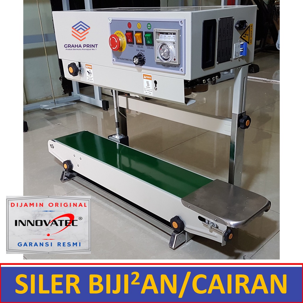 INNOVATEC Mesin Continuous Band Sealer FR 900 VERTICAL Alat Siler Segel Press Plastik Pembungkus Mak