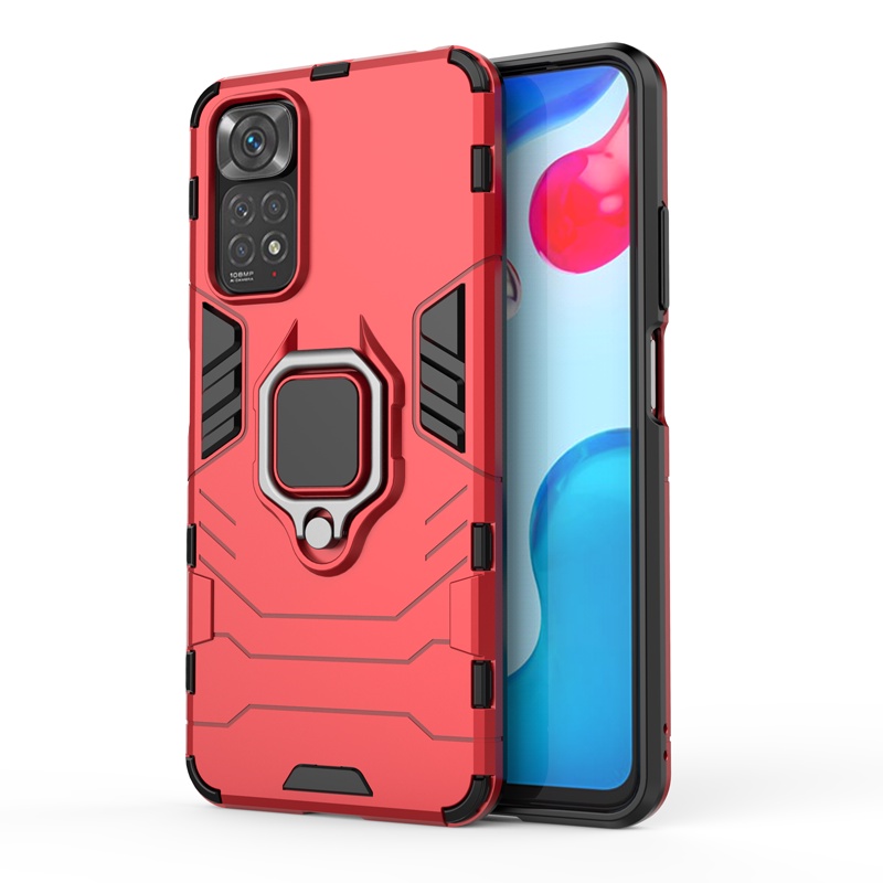 Casing Armor Xiaomi Redmi Note 11 11S 11S Shockproof Dengan Stand Holder Magnetik