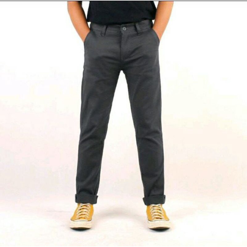 CELANA CHINO Panjang pria Slimfit KERJAHARIAN Santai Casual Formal