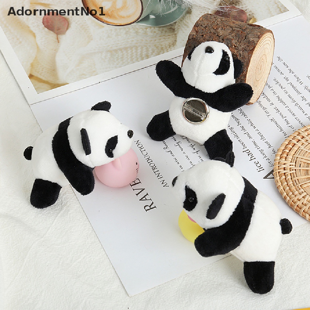 (AdornmentNo1) Pin Bros Boneka Panda Bahan Plush