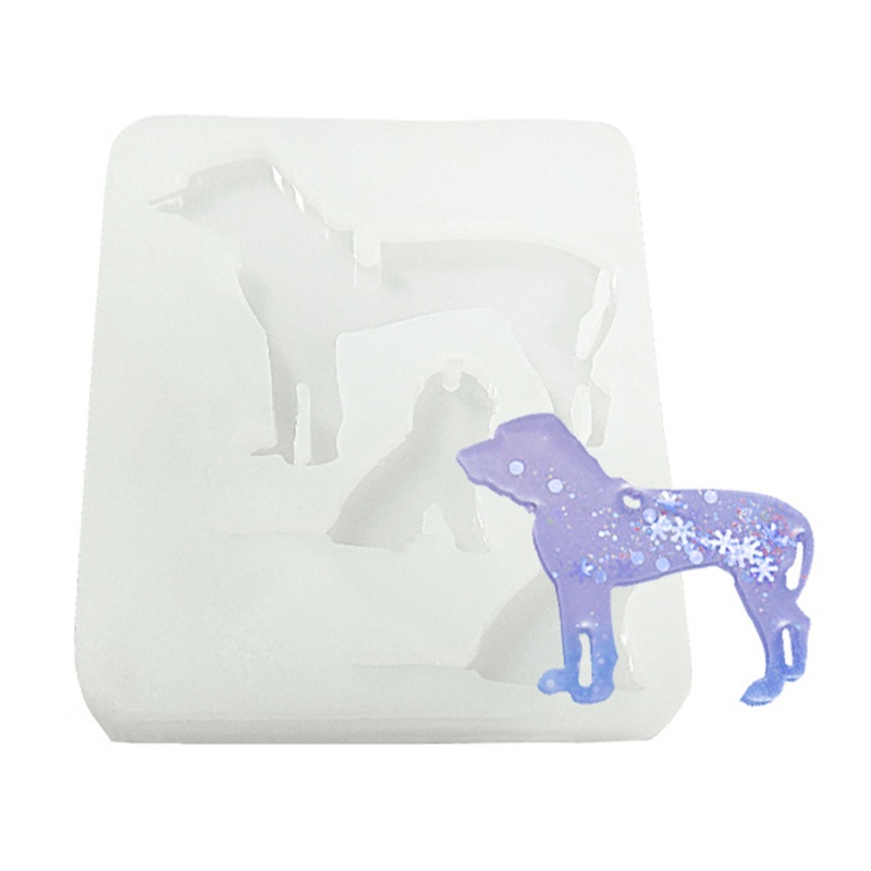 SIY  Animals Keychain Silicone Mold Cow Wolf Duck Pig Resin Casting Molds Silicone for Keychains Pendant Jewelry Making Tools