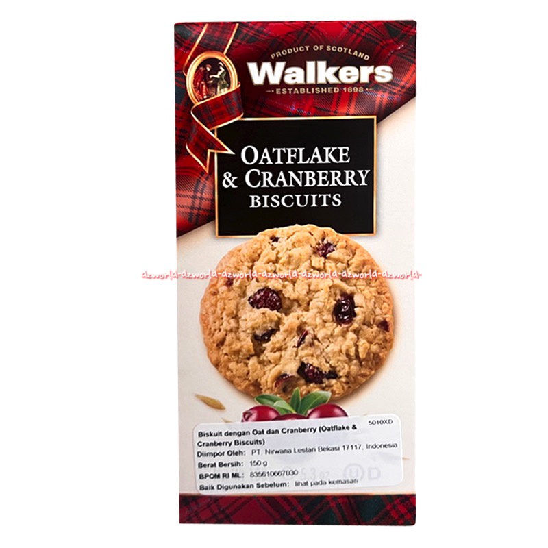 Walkers 150gr Oatflake Cranberry Biscuits Stem Ginger Biscuit Biskut Oat meal Kran Berry Rasa Jahe Walker Kukis Oatmeal Walk Er