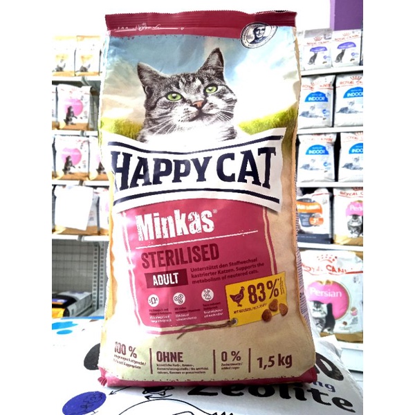 Happy cat minkas sterilised adult with poultry 1.4kg