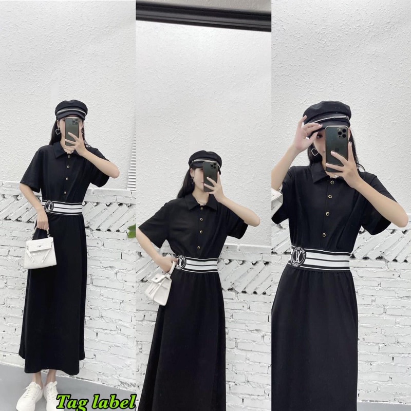 dress kerah wanita premium