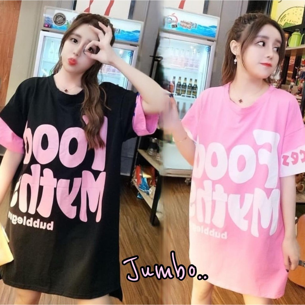 Damai fashion jakarta - ASLI JUMBO baju atasan KAOS - big size FOOD MYTHE - konveksi murah