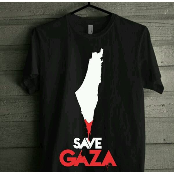 Kaos Dakwah Distro Islami SAVE GAZA Palestine Al Quds / Kaos TShirt Cotton Combed / Baju Muslim