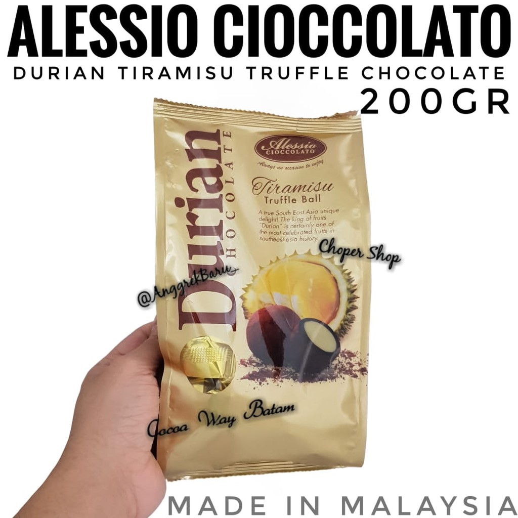 

Cokelat Alessio Durian Tiramisu Choco Ball 200gram