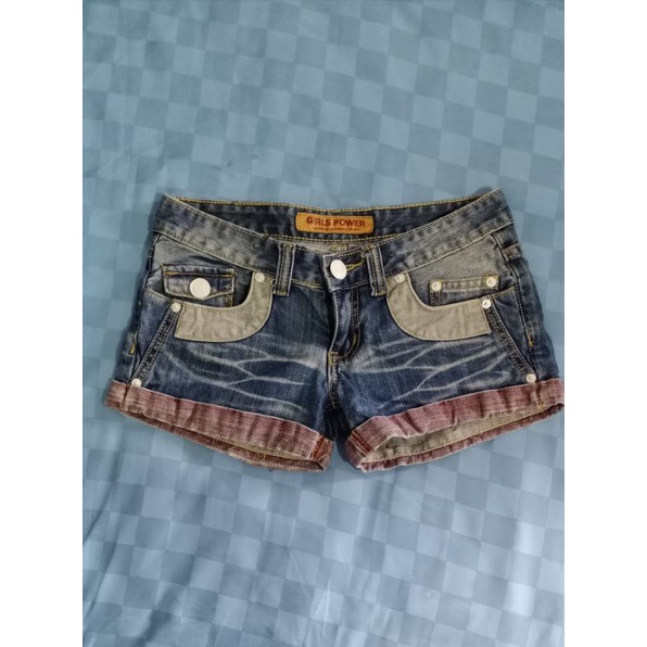 Girls power hotpant jeans preloved 1300.second branded celana pendek.