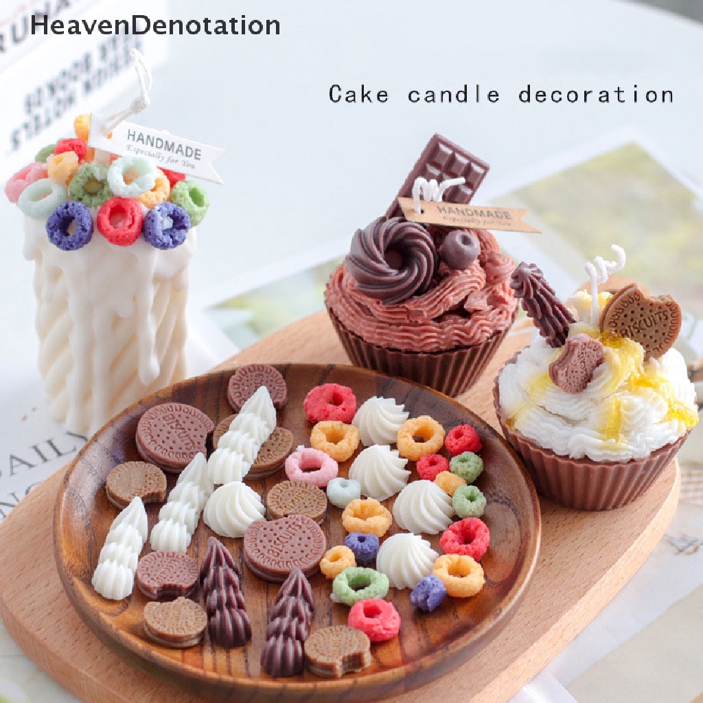 [HeavenDenotation] Diy Cream Glaze Cake Candle Mold Donut Circle Decoration Silicone Mold Cake