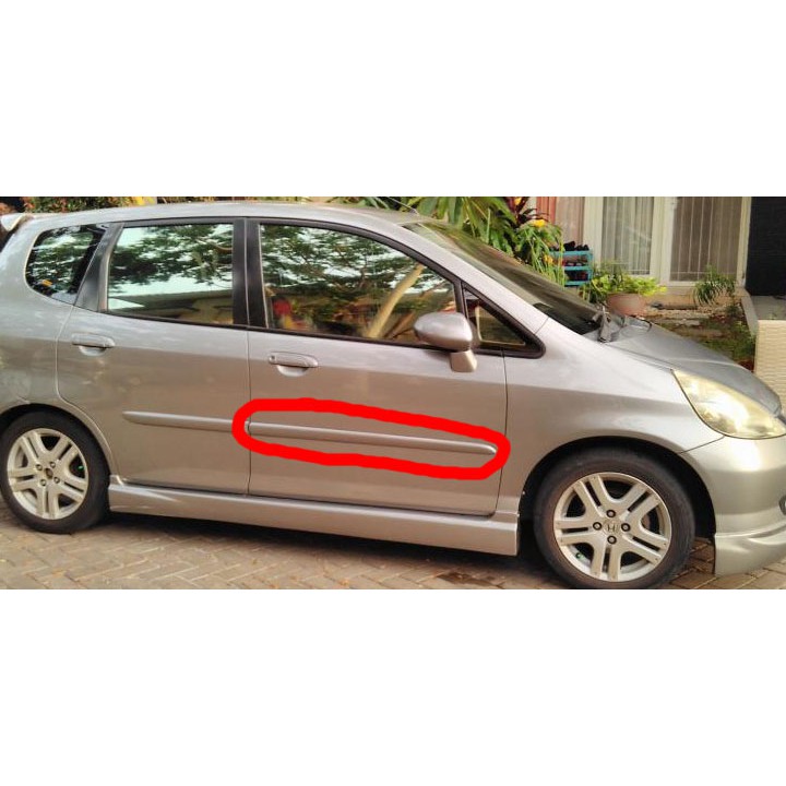 ORIGINAL List Lis Body Pintu Protector Bagian Depan Kanan Kiri Mobil Honda Jazz Lama OLD GD3 New Cit